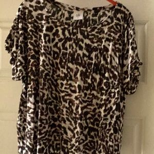 Cabi M animal print shop, short sleeve